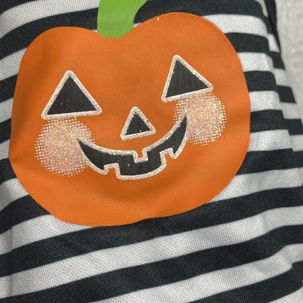 Striped Halloween Pumpkin Dog Dress